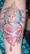 heart and dagger tat